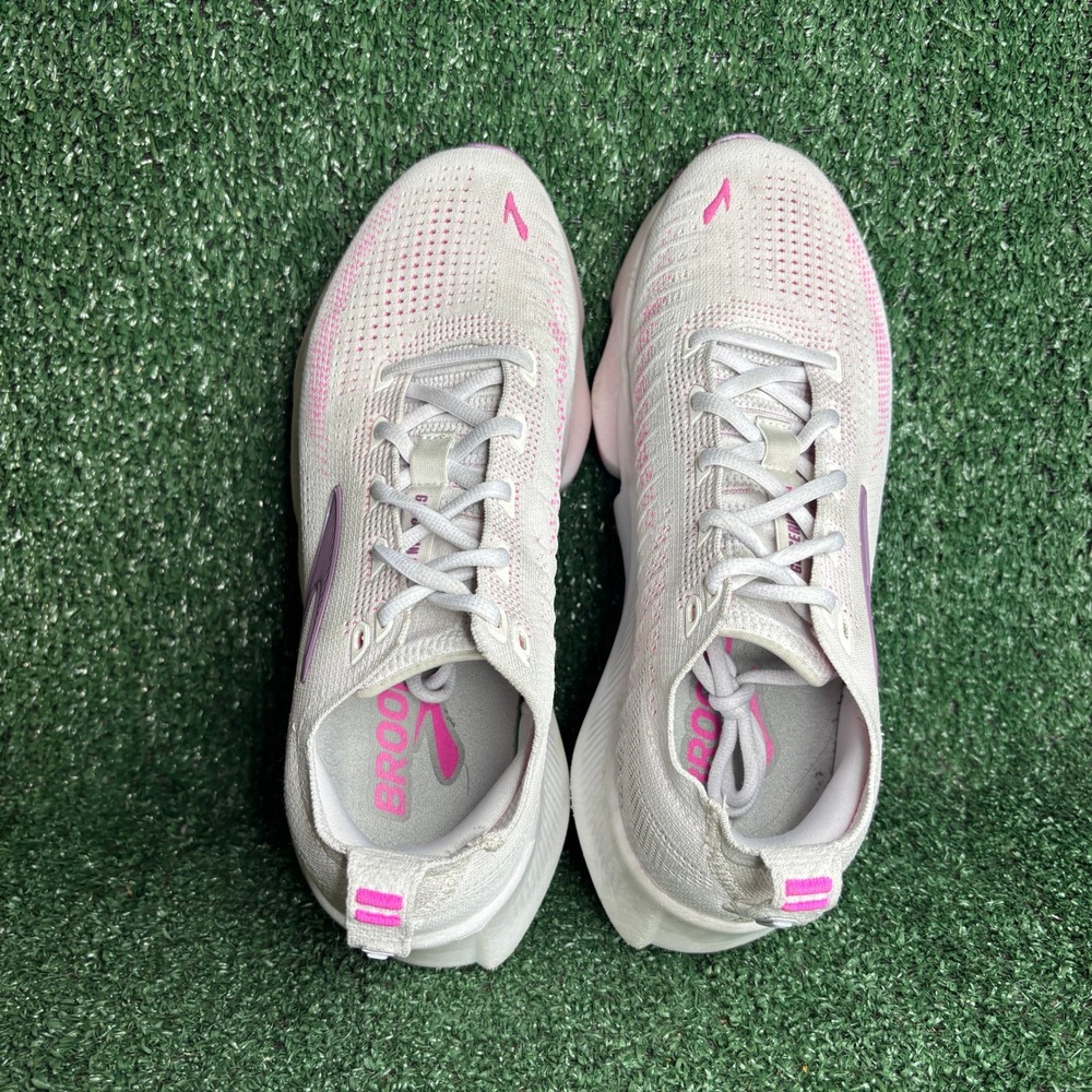 Brooks Glycerin Flex DNA Tuned Cushion Road Running Shoes White Pink Womens 8.5B - Picture 5 of 9